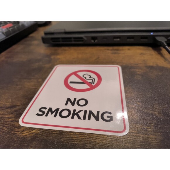 No Smoking Sticker Sign Vinyl Waterproof Decal (2 Pack) - Picture 5 of 5